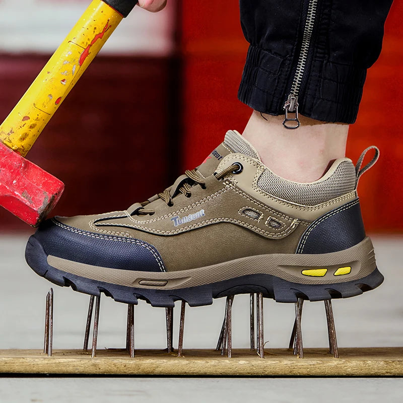 New Men's Safety Shoes, Puncture Resistant Work Shoes, Men's Protective Shoes, Wear-Resistant Work Boots Safety Boots
