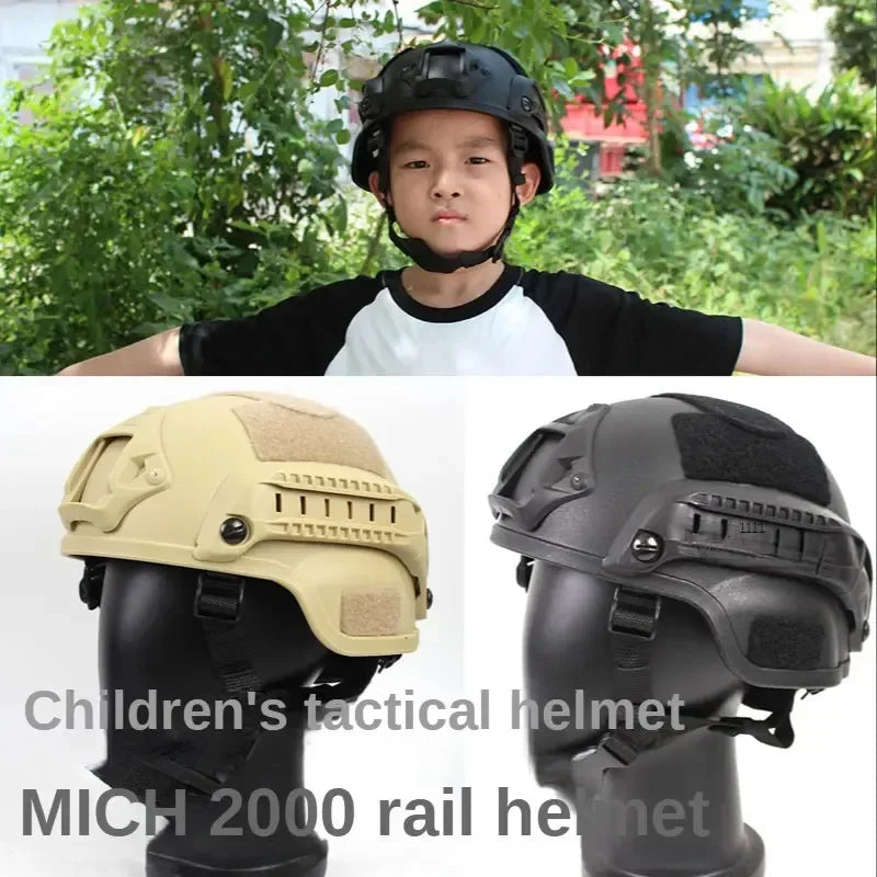 Kids MICH2000 Helmet Children's CS War Game Lightweight Protective Helmets Outdoor Sports Combat Safety Tactical Protective Gear