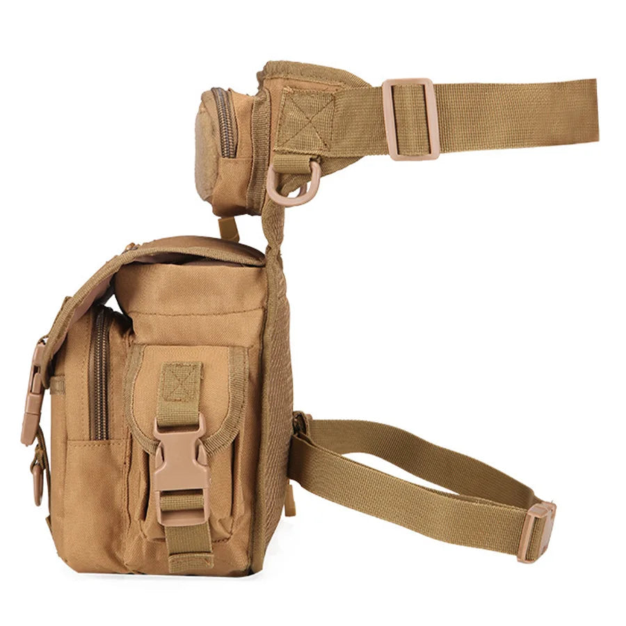 Waterproof Oxford Cloth Camouflage Style Single Shoulder Crossbody Journalist Photography Sports New Leg Bag