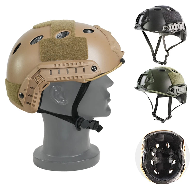 BOOIU Airsoft Fast MH PJ  Tactical Helmets Style Simple Quick Version Protective Gear for Outdoor Sports Paintball Games