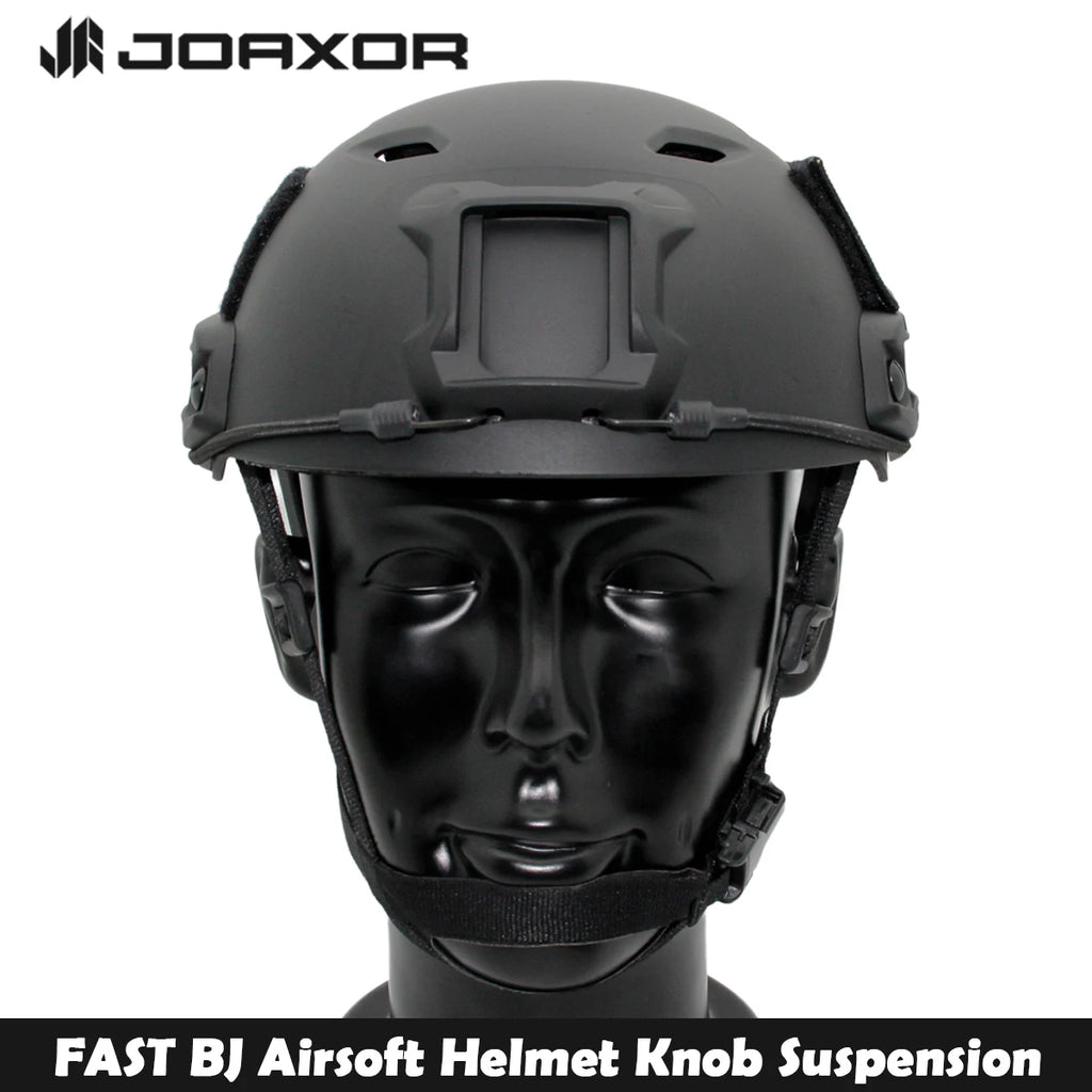JOAXOR FAST BJ Tactical Airsoft Helmet Adjustable Knob Square Mount & Side Rail Outdoor Paintball Shooting Protective Equipment