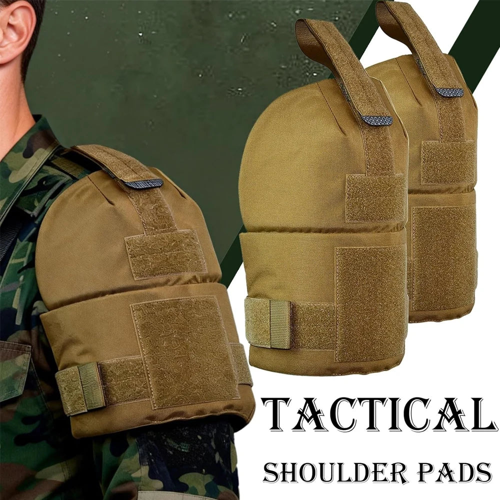 Tactical Shoulder Armor Guard Generic Adjustable Molle Outer Guards Deltoid Protector Pads for CS Airsoft Paintball Shooting