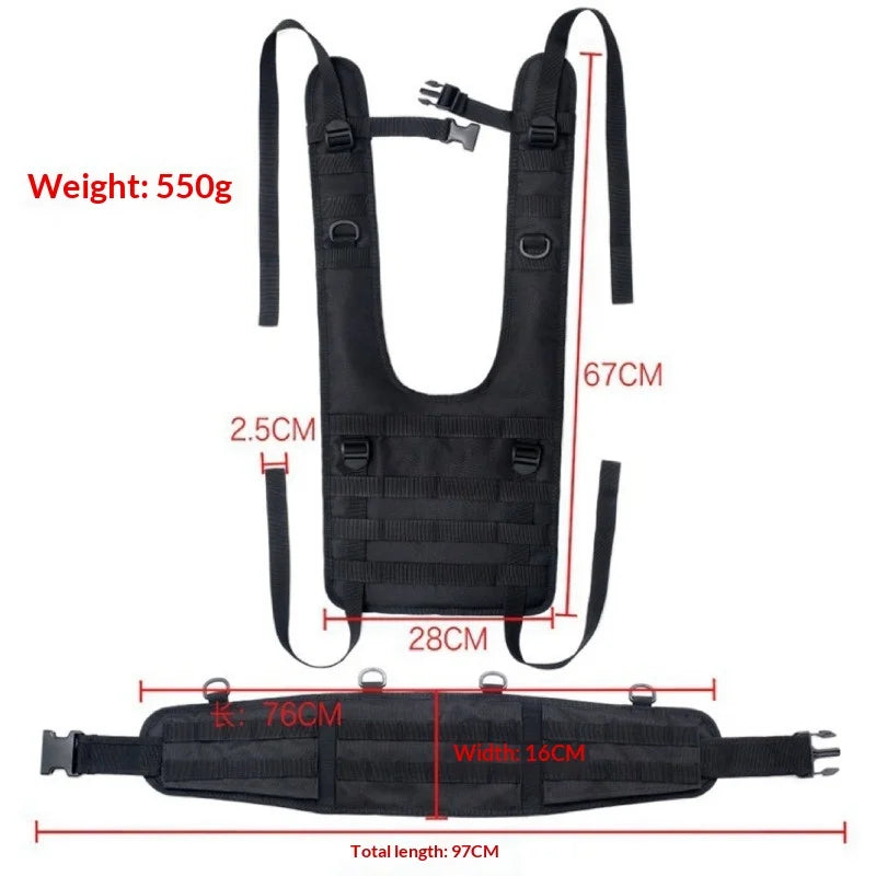 600D Oxford Tactical Battle Belt Vest Set Breathable Multi-Functional Waist Bag For Outdoor CS Training Detachable Waist Pouch