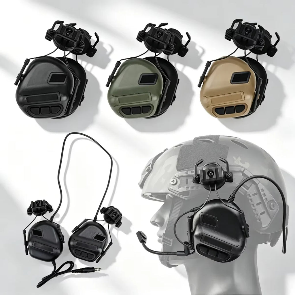 Tactical Helmet Headset Fifth Generation Foldable Noise Reduction Version Headphones Hunting PTT Adapter Helmet Accessories