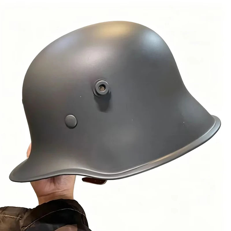 WW1 M18 Steel Helmet with Leather Liner German Replica M1916 Helmet Military Collection Helmet Motor Bike Helmet