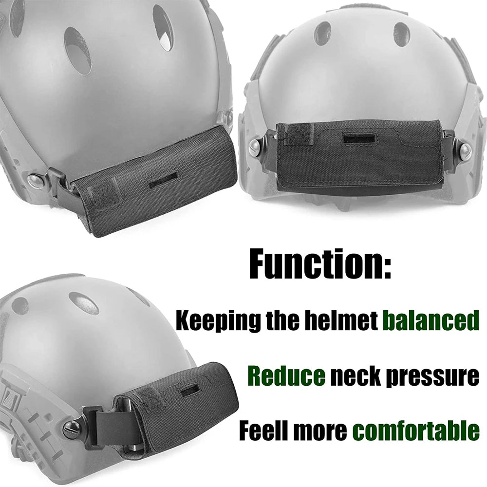 Airsoft Tactical Helmet Counterweight NVG Counterweight Pouch with 5 Counter Blocks for OPS Core Fast BJ PJ MH Helmet Accessory