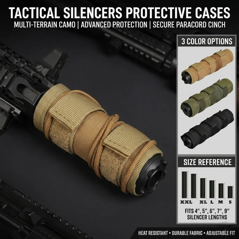 9 Inch Suppressor Cover 4 5 6 7 9 Inch Heat Resistant Burn Proof Microfiber Tactical Suppressor Wrap for Hunting Shooting Rifle