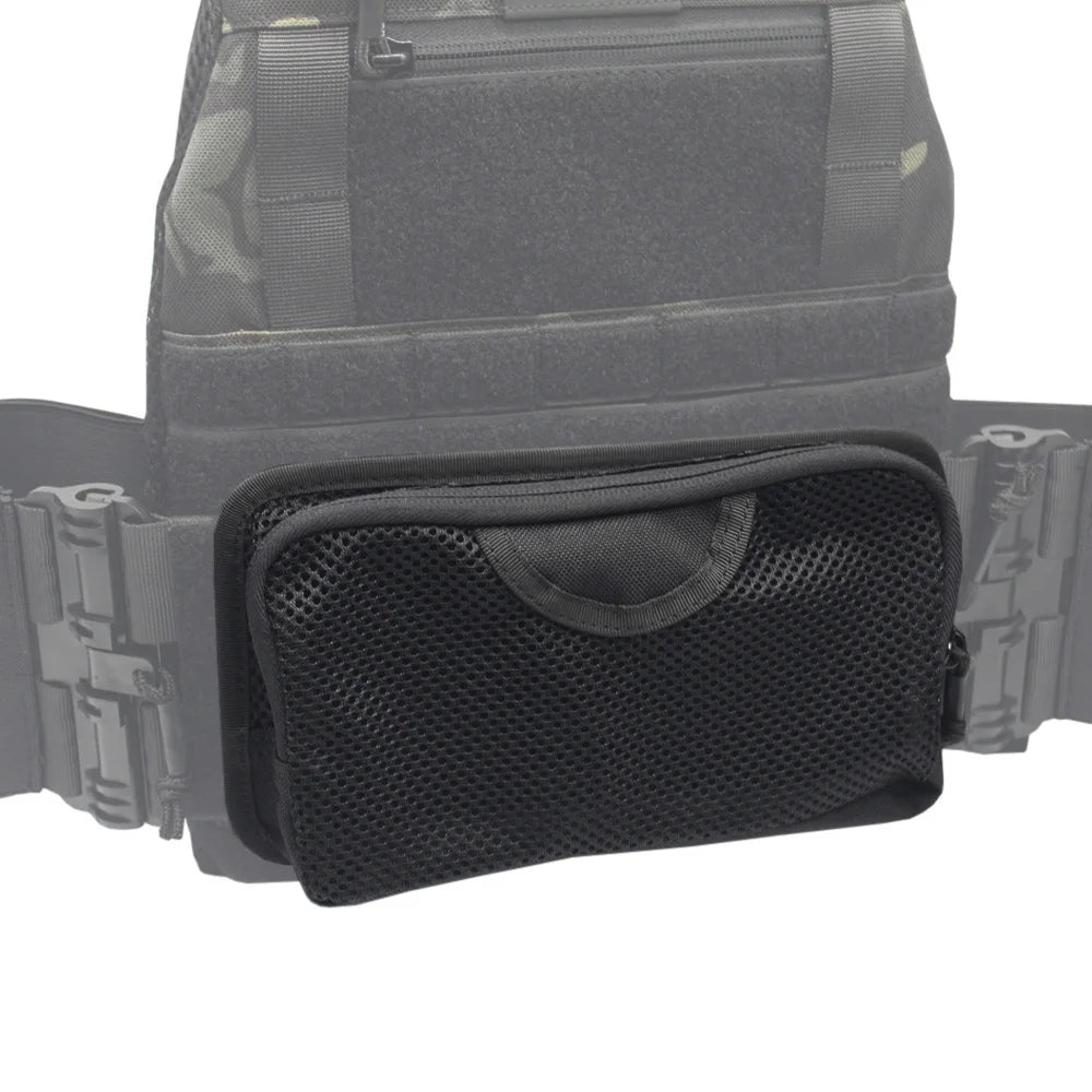 Tactical Internal Mesh Pocket Modular Insert Pouch Hook Loop Fastener Hunting Vest Backpack Organizer EDC Tool Admin Pack Bag