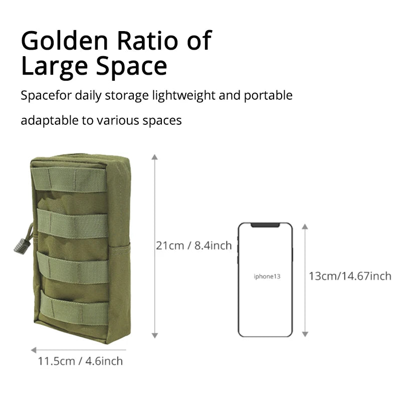 Outdoor Tactical Molle Waist Bag Oxford Storage Fanny Pack for Hunting Backpack Tactical Vest Attachment