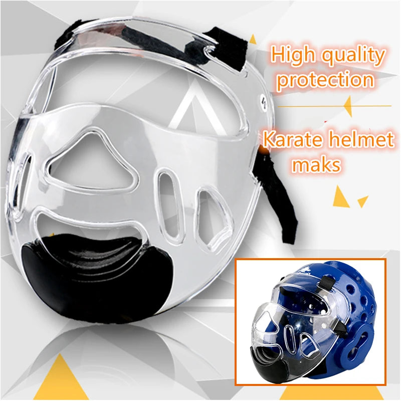 Taekwondo Mask Face Protection Adults Kids Airsoft Tactical Fast Helmet Head Cover Karate Men Women Face Guard Martial Arts