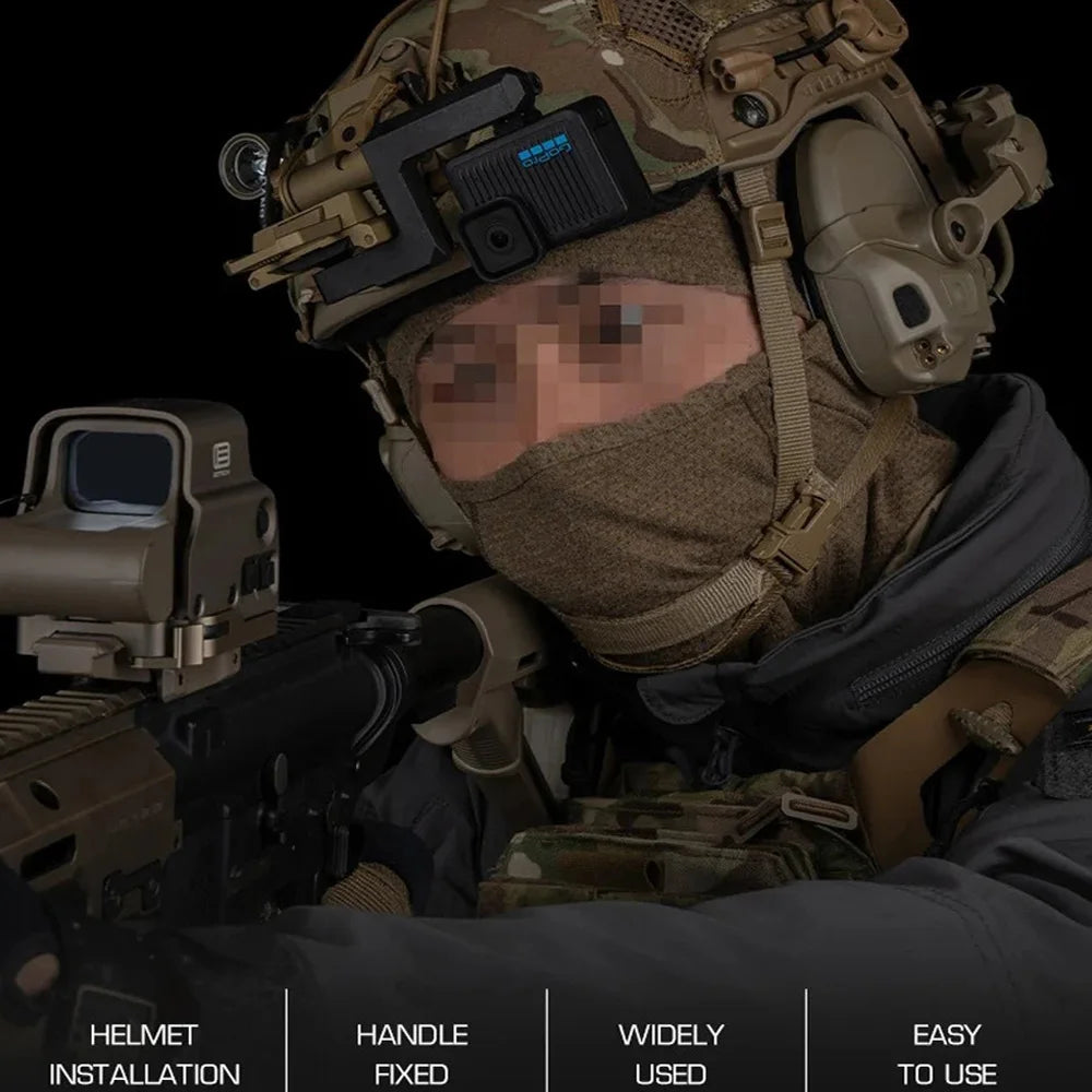 Tactical Helmet Sports Camera Mount NVG Wilcox G19 G24 G30 G34 G69 G70 Mounting Camera Bracket For GoPro, DJI, Insta360