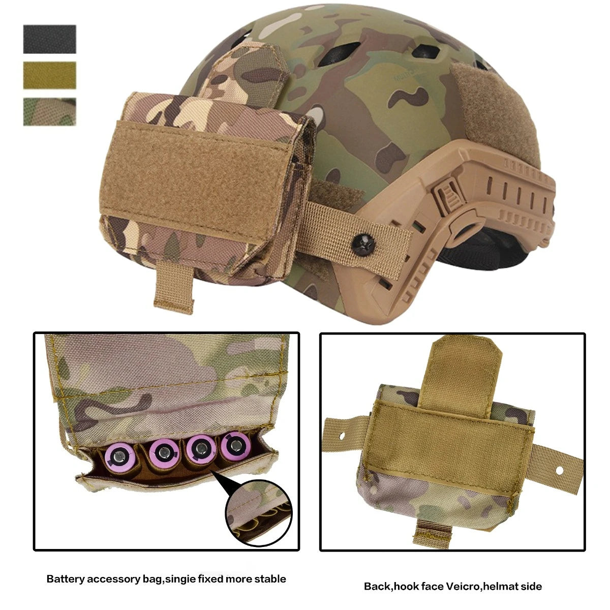 Tactical Outdoors Helmet Battery Pouch Hunting Helmet Accessories Fast Helmet Balance Bag weight Pack Hunting Accessories