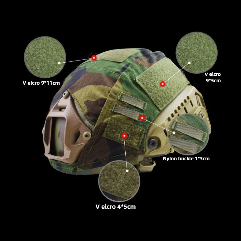 Tactical Helmet Cover FAST Helmet Cloth for BJ/PJ/MH Style Helmet Airsoft Paintball Wargame Gear Helmets Accessories