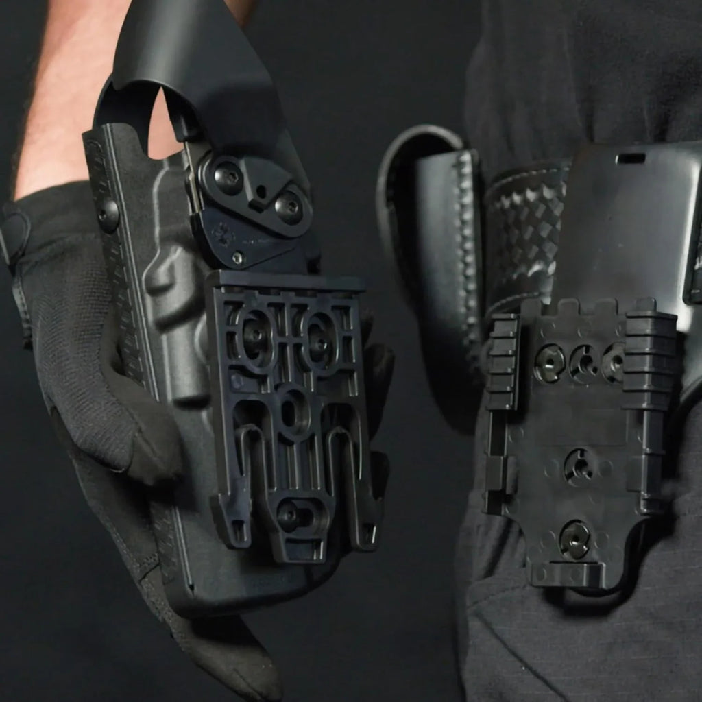 Tactical Metal Modular Pistol Holster Adapter With QLS Platform Holster Drop Leg Band Hunting Airsoft Quick Pull Draw