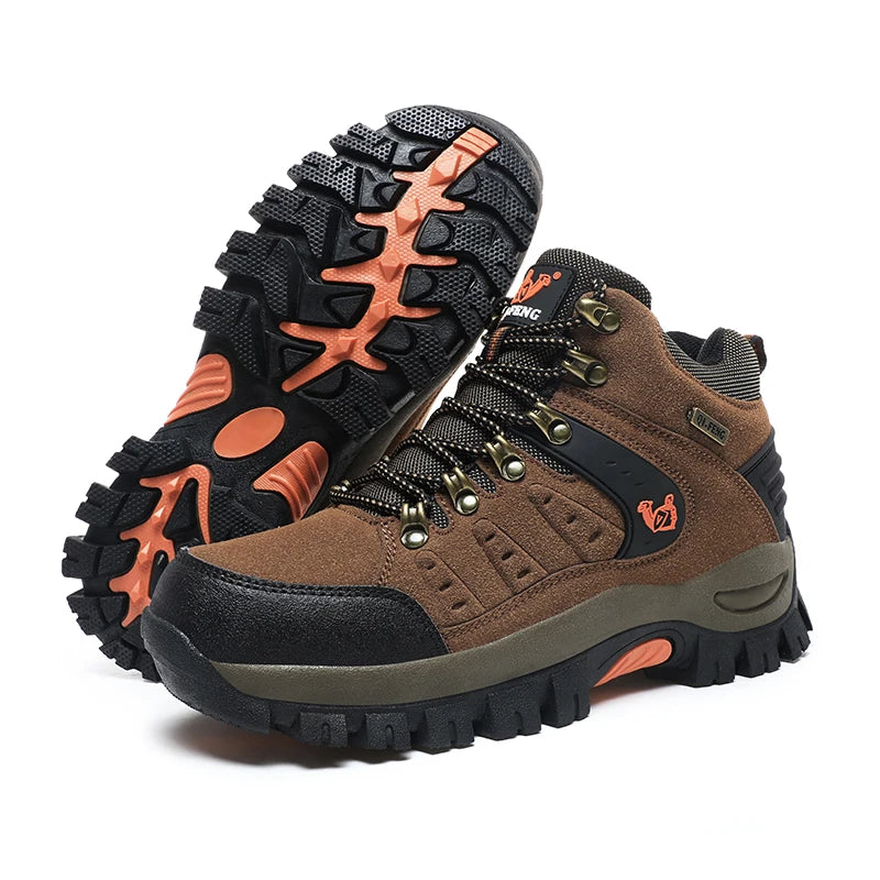 New Men's and Women's Mountaineering Shoes, High Top Couple Mountaineering Sports Shoes, Outdoor Hiking Shoes, Motorcycle Boots,