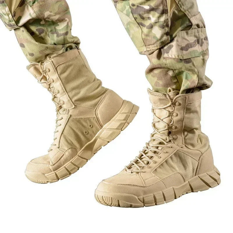 Military Ultra Light Men Desert Tactical Hunting Boots Mens Work Safety Shoes Outdoor Zapatos Hiking Boots Motorcycle Sneakers