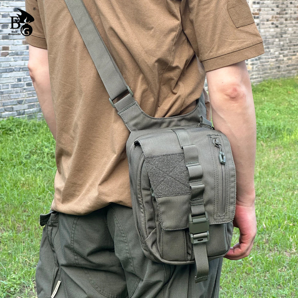 Bg Tactical Crossbody Bag, Multifunctional Quick-Access Pistol Bag, Left and Right Hand Compatible with Quick-Pull Design, Suitable for Shooting Range, Commuting, Edc, and Outdoor Use