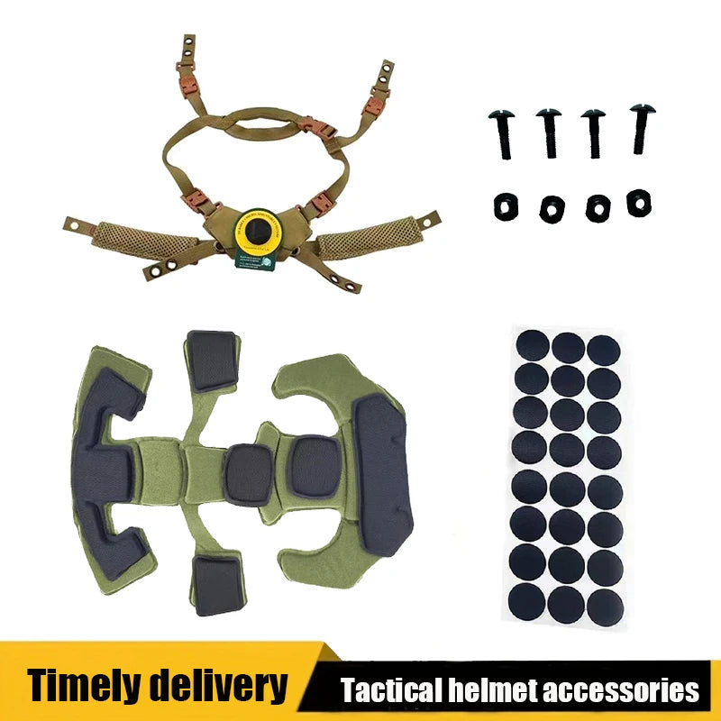 Tactical Helmet Suspension System, Helmet Lining, Shock-Absorbing Pads Compatible with Team Wendy FAST MICH Helmet