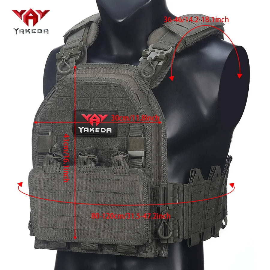 YAKEDA multifunctional hidden triple equipment with hunting vest, adjustable shoulders and waist