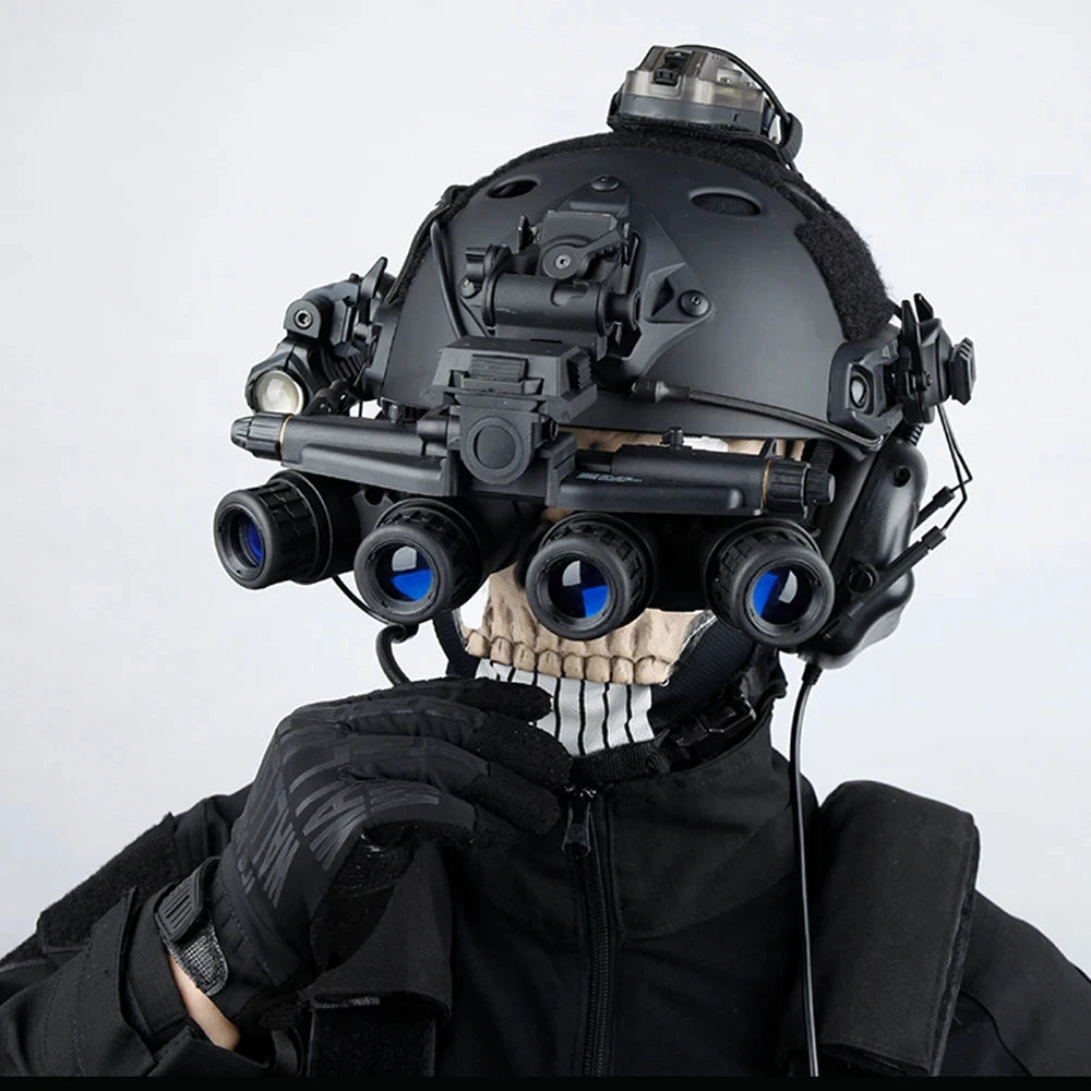 COD Tactical Helmet Set Airsoft Call of Duty 19 Protective Equipment with Ghost Skull Mask Signal Light NVG Model for CS Cosplay