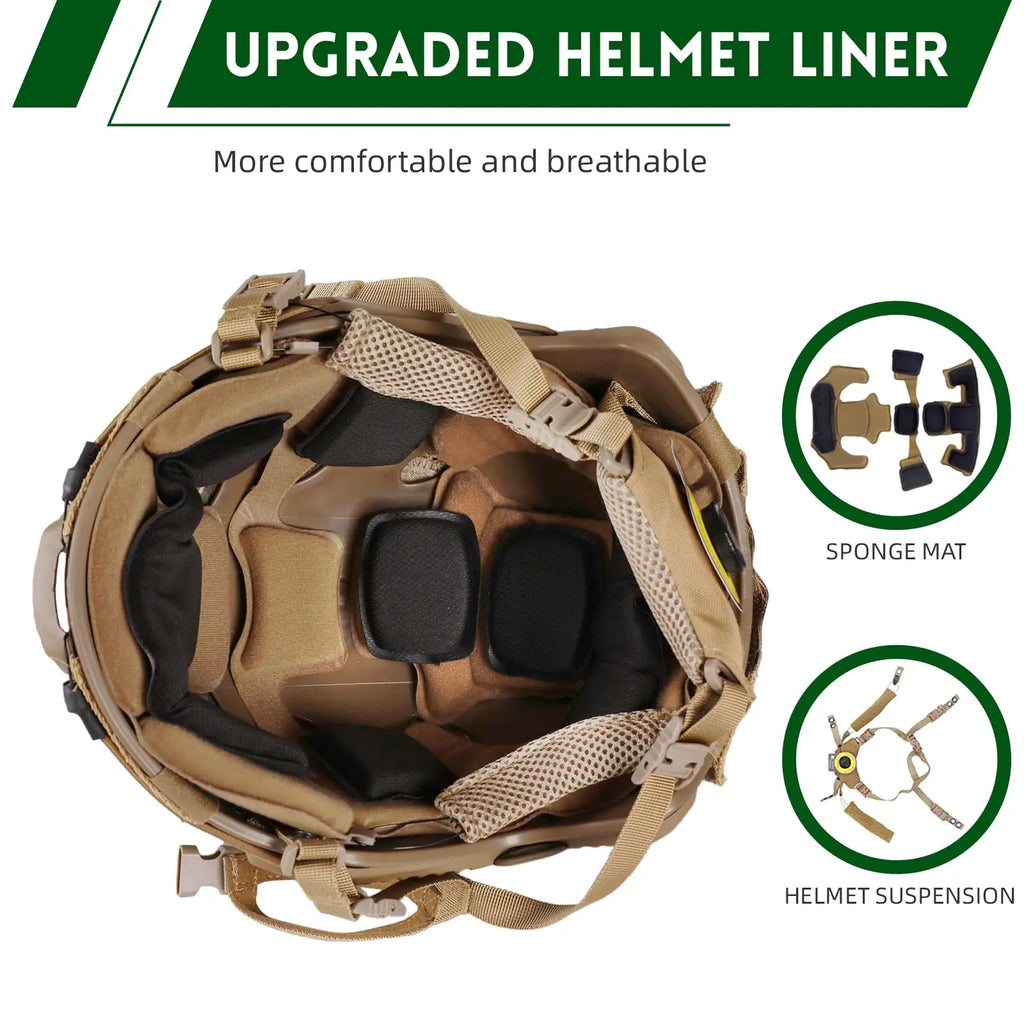 Airsoft Tactical Helmet Set FAST Military Helmet NVG(Model) Mount Headset Steel Mesh Mask Combat Cosplay Gear