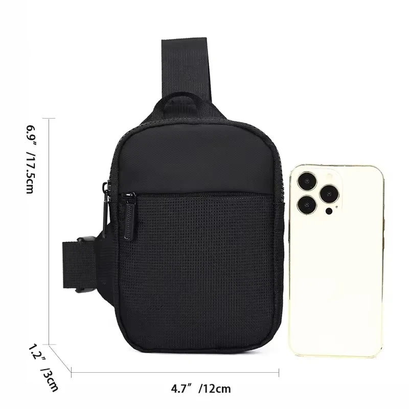 Chest Bag Fashion Sport Bag Small Canvas Shoulder Crossbody Bags for Man Mini Cloth Sling Sport Cross Phone Male Handbag