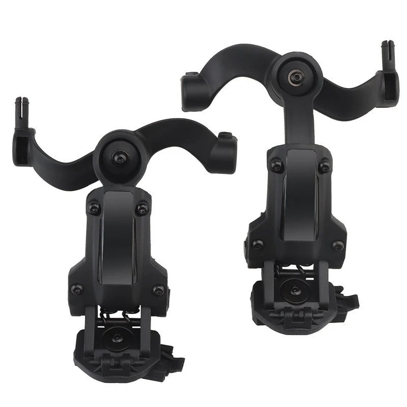 Sound Pickup Tactical Headset Helmet Rail Mounting Arm Set Accessories, Rotatable and Foldable Headset Storage