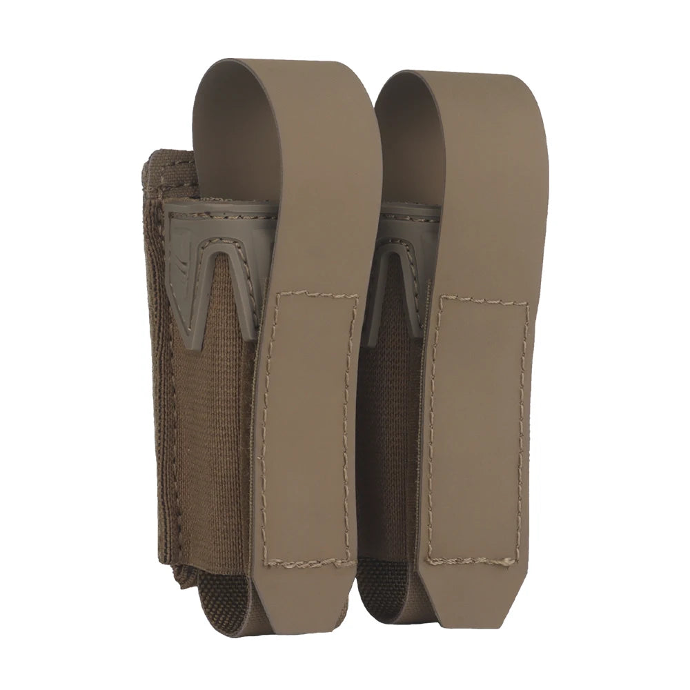 Tactical Elastic K Type 9MM Double Mag Pouch Molle Clip Mag Holder for Plate Carrier and Belt Hunting Accessories