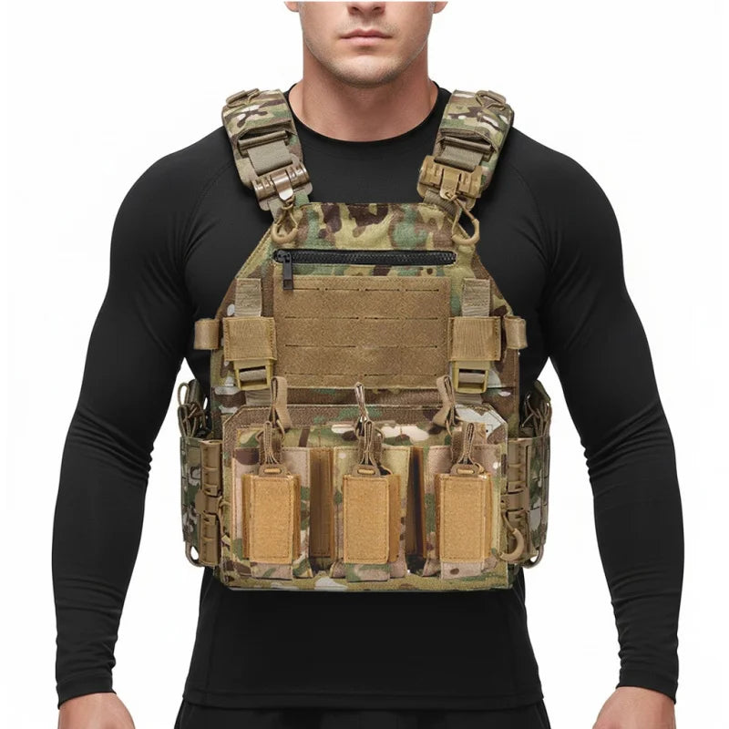 Multi-functional wear-resistant tactical vest outdoor training clothes outdoor equipment protective waistcoat