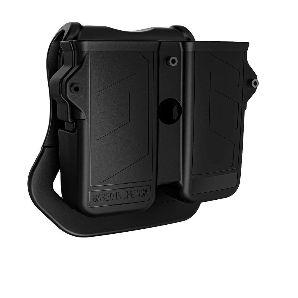 PA66+GF30 Universal Double Holder, 9mm 10mm 40 45 Single & Double Stack Universal Magazine Holster