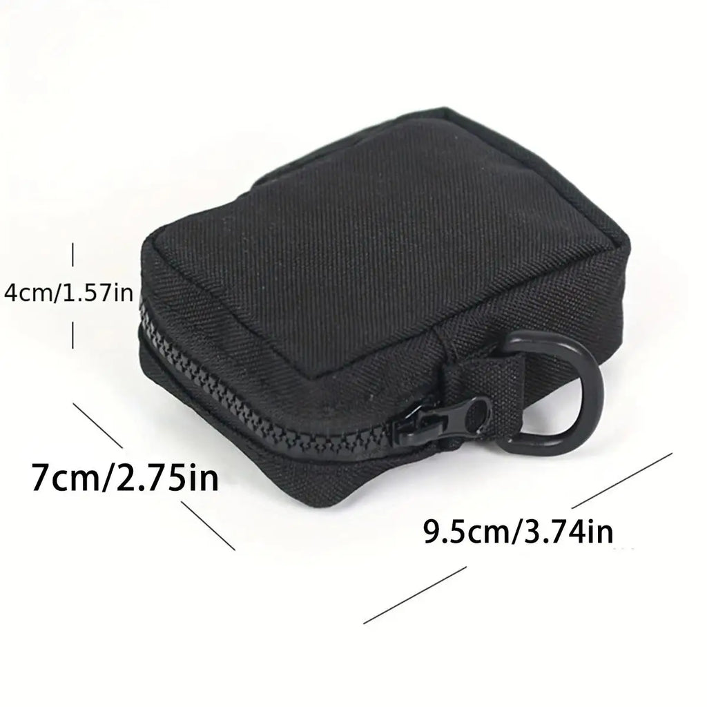 Tactical Bag Outdoor Molle Military Waist Bags, for Men Front Zipper Pocket Quick Access, for Camping Hiking(Black)