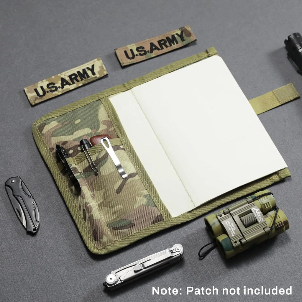 A5 Protective Case Cover Notebook, Outdoor Tactical Pocket Journal with Detachable Loose-leaf Pages