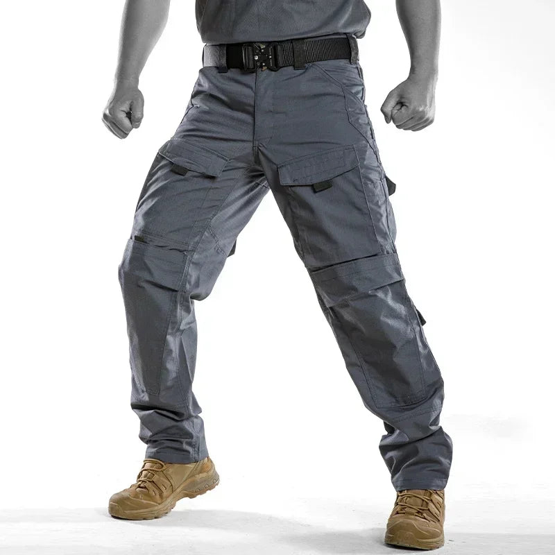Men Tactical Pants Quick Drying Multi-Pocket Cargo Pants Military Tactical Men Trouser Wear-Resistant Work Waterproof Pant Loose