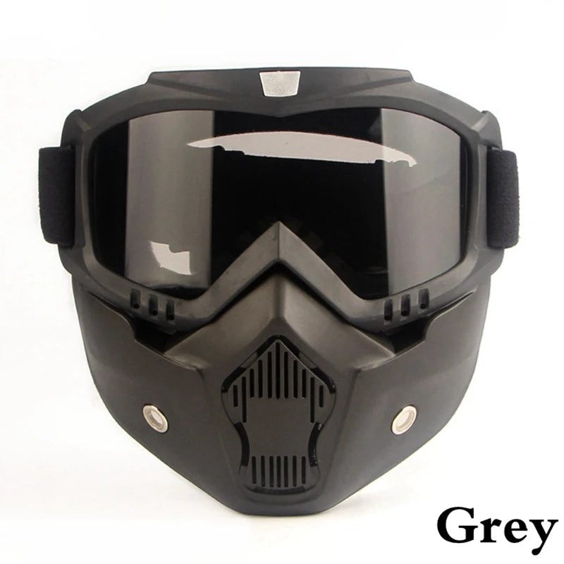 Bicycle Helmet Full Face Anti-fog Mask Helmet Full Head Gear Paintball Mask with Mouth Filter Safety Goggle Hunting Gear