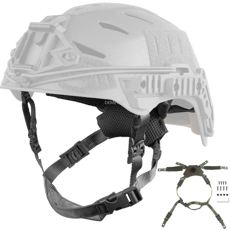 Tactical Helmet Straps Wendy Helmets Suspension System Shooting Hunting Helmets Adjustable Head Lock Chin Strap Accessories