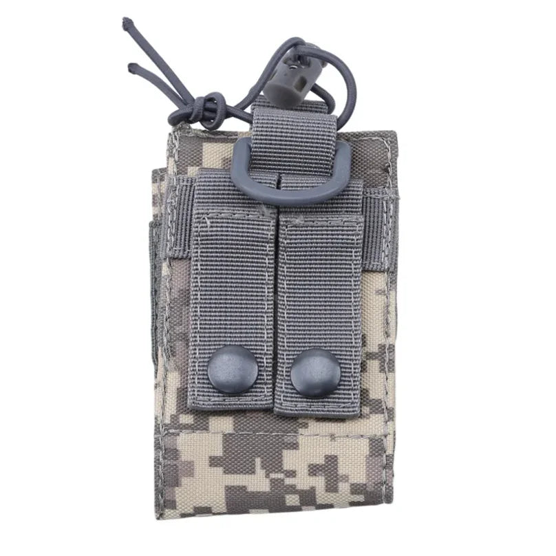 Durable Molle Radio Walkie Talkie Holder Interphone Hanging Bag Pocket For Hunting Camping Hiking Outdoor Activities Use