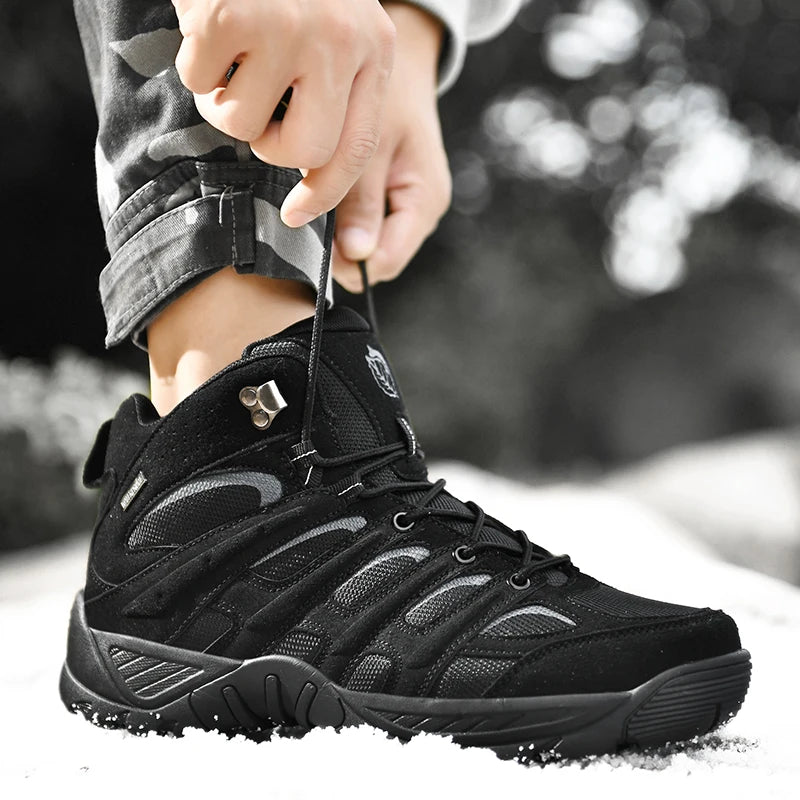 Men Tactical Boots Outdoor Climbing Shoes Ankle Hunting Boots Brand Desert Boots Waterproof Plus Size Casual Army Hiking Shoes