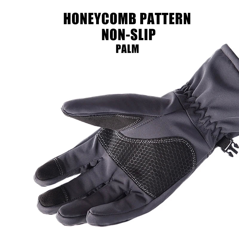 WRELS Men Women Winter Outdoors Camouflage Handwear  Warm Waterproof Gloves Touch Screen Skiing Fishing Cycling Sport Gloves