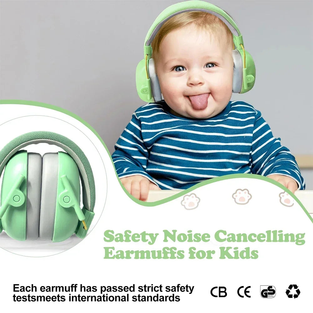 YHKEMA Kids Ear Defenders-Noise Cancelling Headphones Autism,NRR  26dB Protection Earmuffs Hearing Protectors for Age 1-14