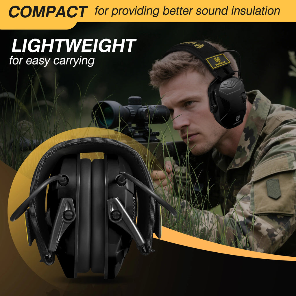 Outdoor Tactical Electronic Shooting Headphone Gun Range Anti-noise Headset Impact Sound Amplification Hearing protector