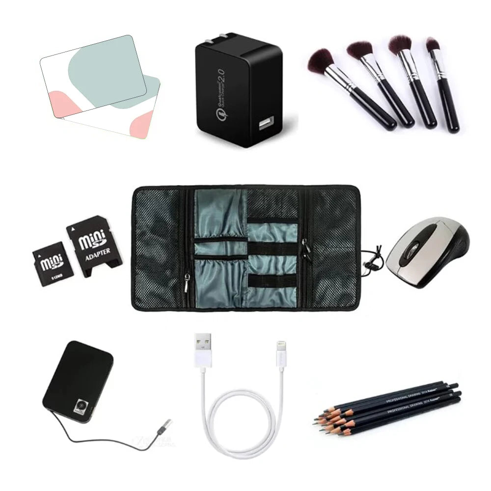 Multifunctional Travel Digital Cable Storage Bag Lightweight Waterproof Portable Travel Cable Electronic Accessories Organizer