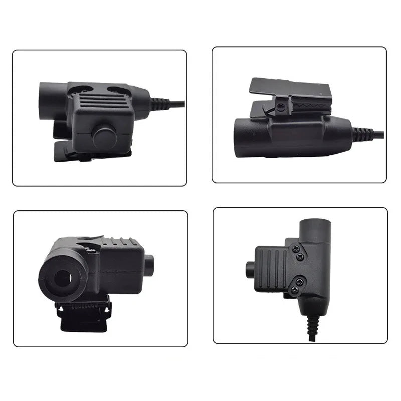 U94 PTT Cable Plug Tactical Tactical Headset for Baofeng UV-5R UV-S9 Plus UV-82 AR-152 UV-10R Walkie Talkie Two Way Radio Plug