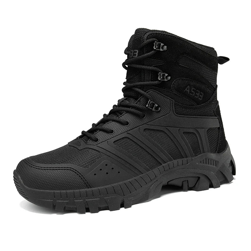 Men Tactical Boots Lace Up Desert Military Work Ankle Hiking Shoe Climbing Shoe Army Boot Unisex Size Plus Male Brand Waterproof