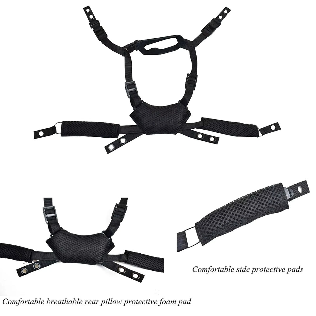 BOOIU Tactical Helmet Hanging System Wendy Suspension Lanyard Airsoft Safety Helmet Accessories for Wendy FAST MICH Helmet