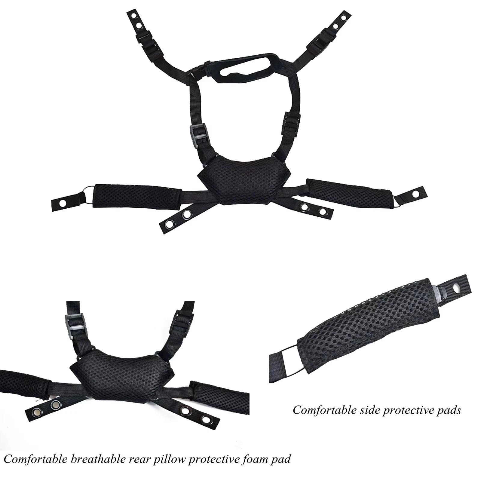 BOOIU Tactical Helmet Hanging System Wendy Suspension Lanyard Airsoft Safety Helmet Accessories for Wendy FAST MICH Helmet
