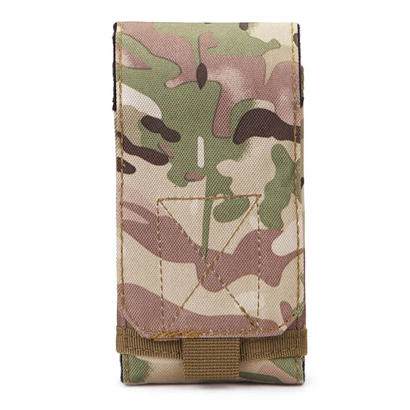 Tactical Phone Bag Molle Sport Waist Belt Phone Pouch Outdoor Waterproof Nylon EDC Mobile Phone Bag Sport Hunting Camo Bags
