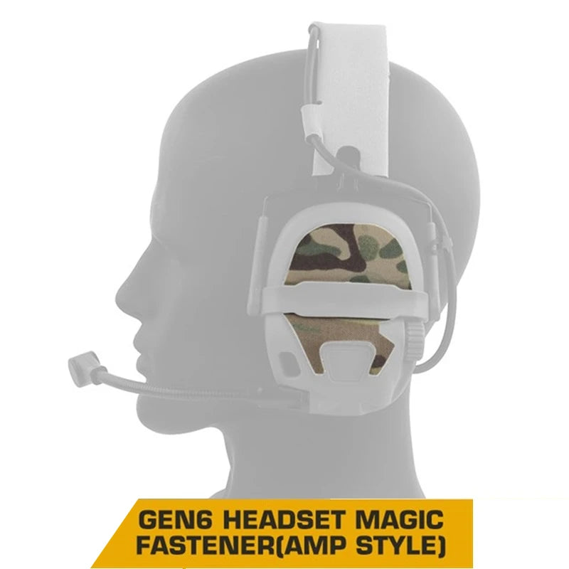 1pair GEN6 Tactical Headset Magic Fastener(AMP Style) ,Magic Patch for AMP Hunting Shooting Headphone Headset