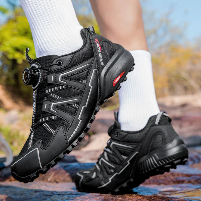 Men Hiking Shoes Outdoor Climbing Mesh Breathable Travel Walking Shoes Male Non-Slip Wear Resistant Comfortable Sneaker