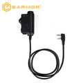 EARMOR Tactical PTT Tactical Headset Button activated push-to-talk PTT adapter M51 KENWOOD,BAOFENG  interface