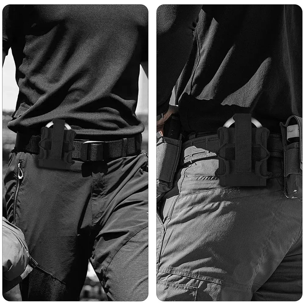 Tactical Handcuff Holster MOLLE Compatible Handcuff Pouch Elastic Adjustable Handcuff Carrier,Security Guard Gear Accessory